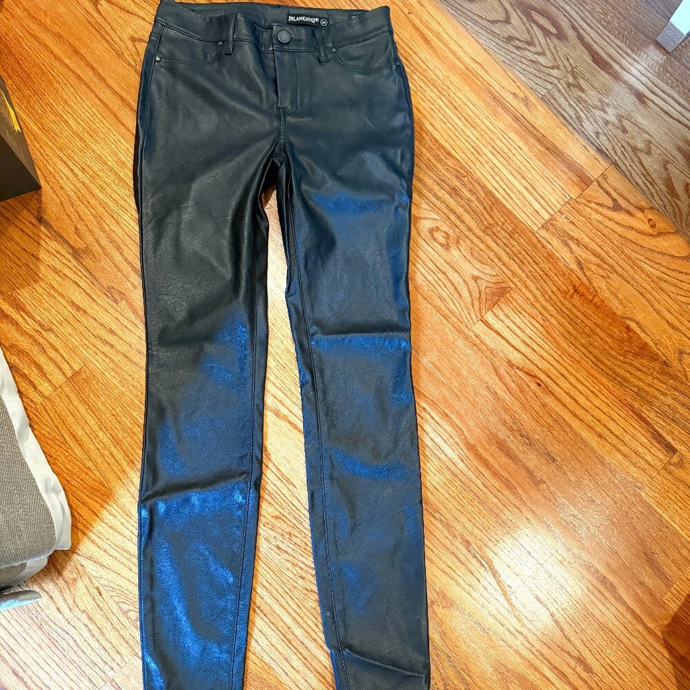 blankNYC Faux Leather Straight Leg Pants Black size 26
